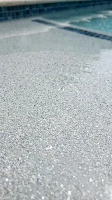 Close-up of a quartz aggregate pool finish